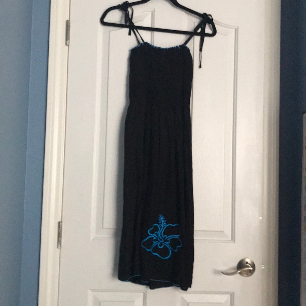Favant Hawaiian Dress (Black and Blue)